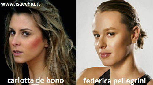 Somiglianza tra Carlotta De Bono e Federica Pellegrini preview