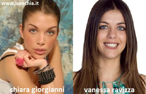 Somiglianza tra Chiara Giorgianni e Vanessa Ravizza Somiglianza tra Chiara Giorgianni e Vanessa Ravizza