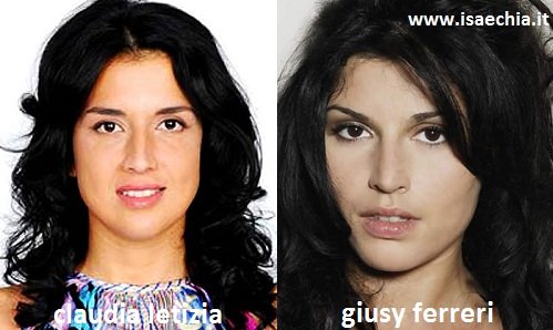 Somiglianza tra Claudia Letizia e Giusy Ferreri
