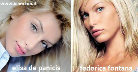 Somiglianza tra Elisa De Panicis e Federica Fontana preview