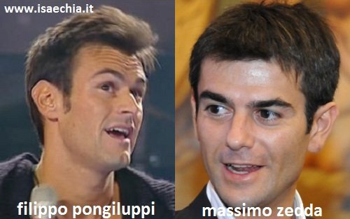 Somiglianza tra Filippo Pongiluppi e Massimo Zedda