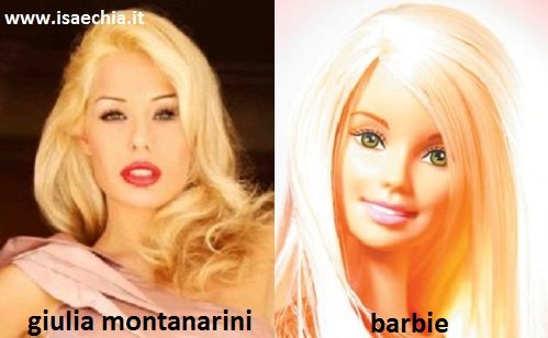Somiglianza tra Giulia Montanarini e la Barbie