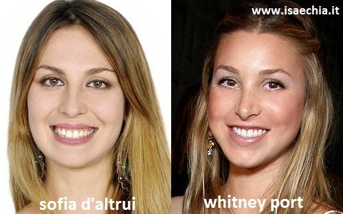 Somiglianza tra Sofia D’Altrui e Whitney Port
