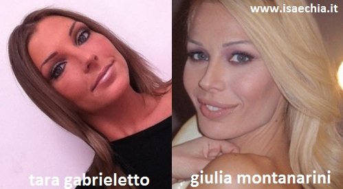 Somiglianza tra Tara Gabrieletto e Giulia Montanarini