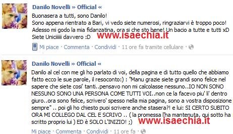 Danilo Novelli: messaggio ai fans e foto appena uscito dalla casa