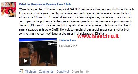 Diletta Pagliano, su Facebook, dedica un video a Leonardo Greco per i loro 10 mesi insieme preview