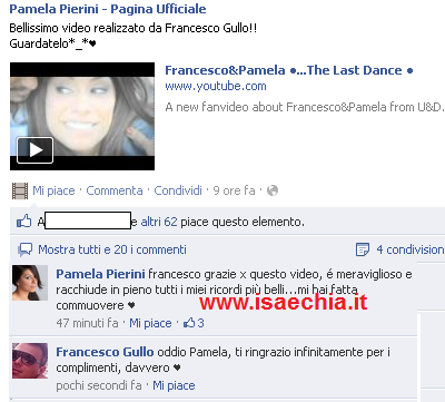Francesco Monte e Pamela Pierini: fanvideo e Pamela commenta…. preview