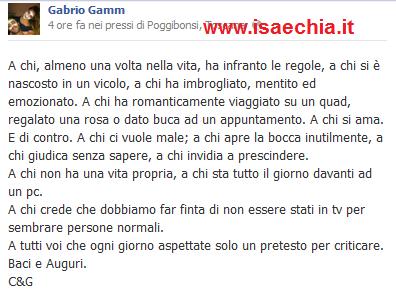 Chiara Sammartino e Gabrio Gamma: nuova foto,status e segnalazione di una blogghina preview