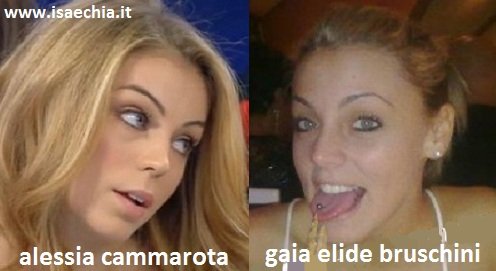 Somiglianza tra Alessia Cammarota e Gaia Elide Bruschini