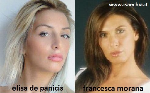 Somiglianza tra Elisa De Panicis e Francesca Morana
