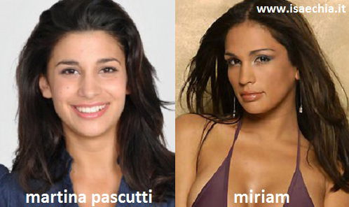 Somiglianza tra Martina Pascutti e Miriam preview