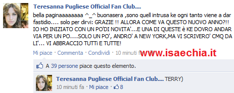 Teresanna Pugliese su Facebook annuncia la sua partenza per New York ed aggiunge: “Sto benissimo, più di quanto mi aspettassi..” article-post