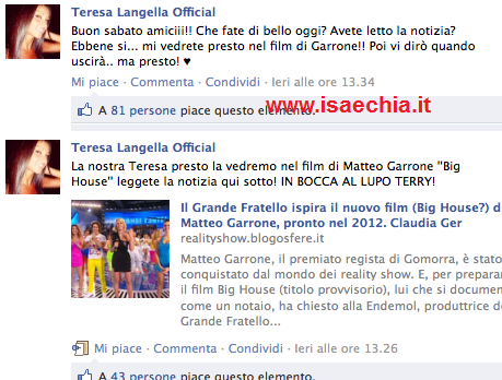 Teresa Langella: foto e prossima partecipazione al film preview