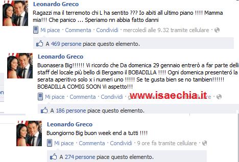 Leonardo Greco: gli ultimi status su Facebook preview