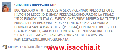 Giovanni Conversano e Giada Pezzaioli alla conduzione di ‘Miss Europa’ e ad una sfilata: foto preview