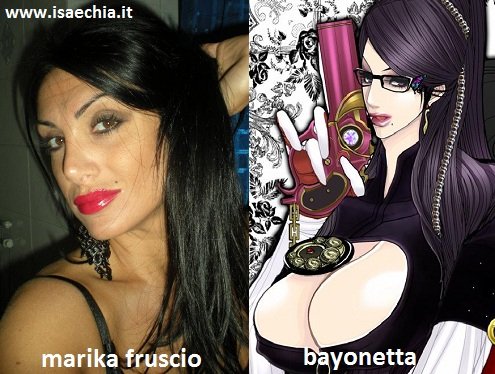 Somiglianza tra Marika Fruscio e Bayonetta