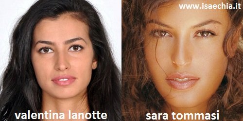 Somiglianza tra Valentina Lanotte e Sara Tommasi