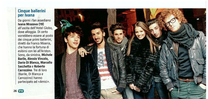 Michele Barile nel corpo di ballo di Sanremo 2012 preview