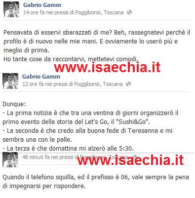 Gabrio Gamma su Facebook: “Credo alla buona fede di Teresanna Pugliese,mi sembra una con le palle” preview