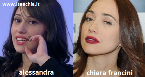 Somiglianza tra Alessandra Ciurria e Chiara Francini preview