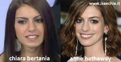Somiglianza tra Chiara Bertania e Anne Hathaway preview