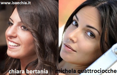 Somiglianza tra Chiara Bertania e Michela Quattrociocche