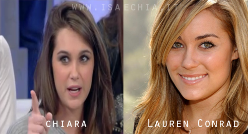 Somiglianza tra Chiara, corteggiatrice di Cristian Gallella, e Lauren Conrad preview