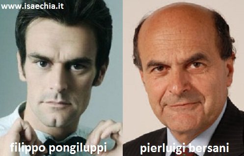 Somiglianza tra Filippo Pongiluppi e Pierluigi Bersani