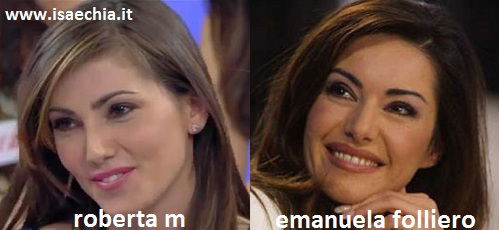 Somiglianza tra Roberta del Trono under ed Emanuela Folliero preview