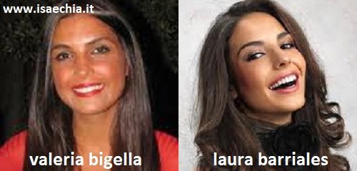 Somiglianza tra Valeria Bigella e Laura Barriales