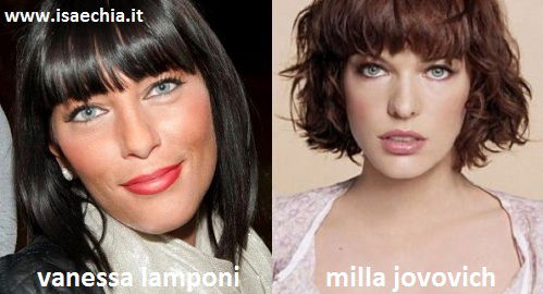 Somiglianza tra Vanessa Lamponi e Milla Jovovich preview