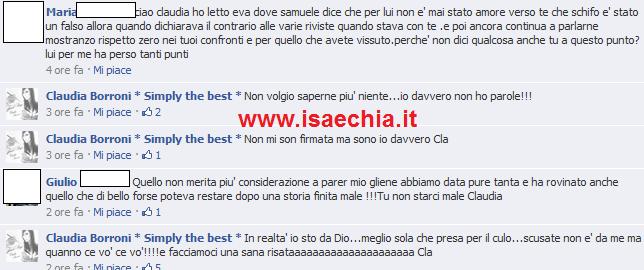 Claudia Borroni su Facebook: “Meglio sola che presa in giro da Samuele Nardi” preview