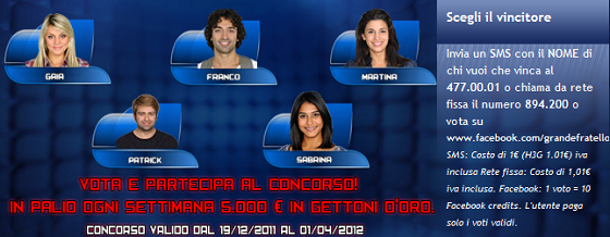 ‘Grande Fratello’: l’opinione di una blogghina sui finalisti della 12esima edizione preview