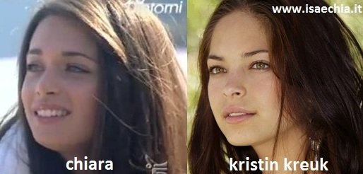 Somiglianza tra Chiara, corteggiatrice di Francesco Monte, e Kristin Kreuk