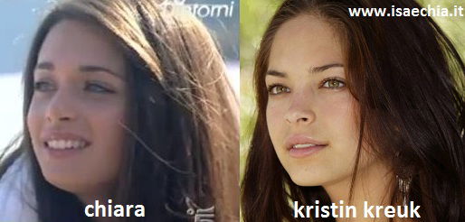 Somiglianza tra Chiara, corteggiatrice di Francesco Monte, e Kristin Kreuk preview