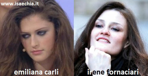 Somiglianza tra Emiliana Carli ed Irene Fornaciari preview