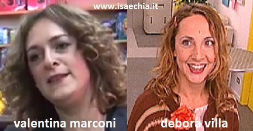 Somiglianza tra Valentina Marconi e Debora Villa preview