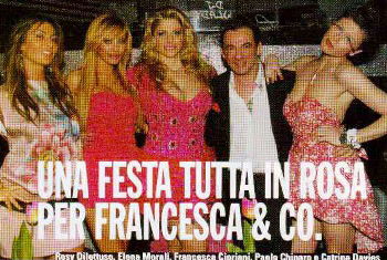 Una festa tutta in rosa per Francesca Cipriani & Co.; Raffaella Fico alla corte di Massimo Rebecchi; Un nuovo reality sugli sci e Sara Tommasi incantevole e…intonata! preview