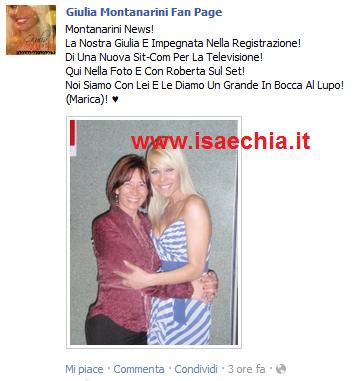 Giulia Montanarini impegnata nella registrazione di una sit-com: foto article-post