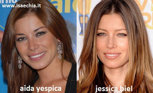 Somiglianza tra Aida Yespica e Jessica Biel preview