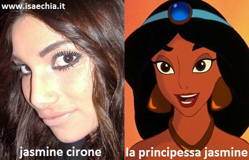 Somiglianza tra Jasmine Cirone e la principessa Jasmine preview