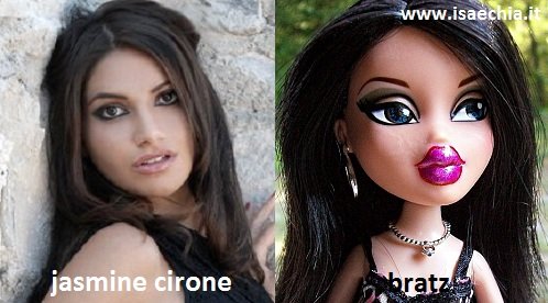 Somiglianza tra Jasmine Cirone e una Bratz