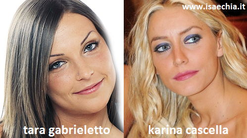 Somiglianza tra Tara Gabrieletto e Karina Cascella