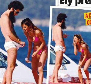 Elisabetta Canalis prende le misure a Sacha Baron Cohen preview