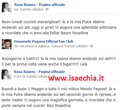 Rosa Baiano ed Emanuele Pagano nel backstage di una fiction: foto preview