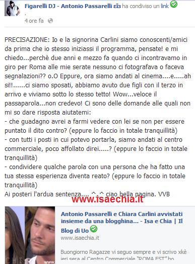 Antonio Passarelli smentisce la voce di un flirt con Chiara Carlini preview
