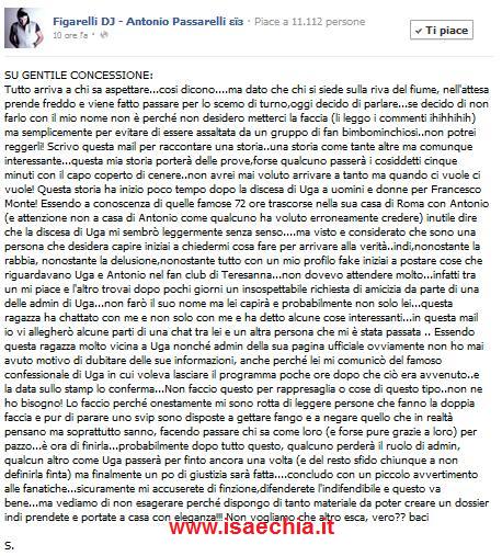 Antonio Passarelli su Facebook a proposito di Teresanna Pugliese… preview