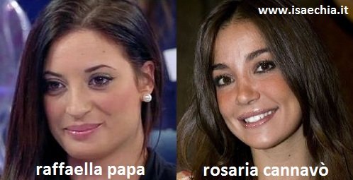Somiglianza tra Raffaella Papa e Rosaria Cannavò
