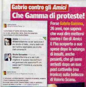 Visto nella rete – Gabrio contro gli Amici: che Gamma di proteste! article-post