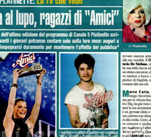 Platinette: “In bocca al lupo, ragazzi di Amici!” article-post